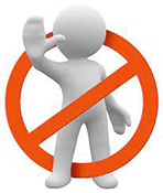 Warning icon representing neurofeedback contraindications